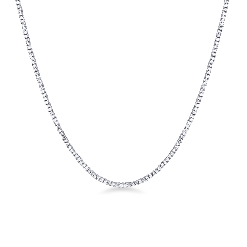 Tennis necklace in white gold 18k with diamonds
