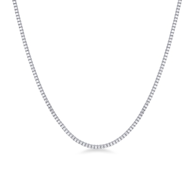 Tennis necklace in white gold 18k with diamonds