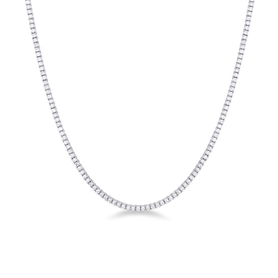 Tennis necklace in white gold 18k with diamonds