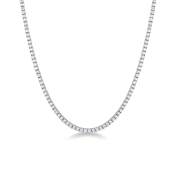 Tennis necklace in white gold 18k with diamonds