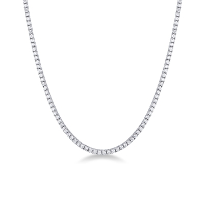 Tennis necklace in white gold 18k with diamonds
