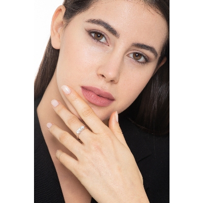 Anello modello Trilogy in Oro bianco 18k con Diamanti ct. 0,75