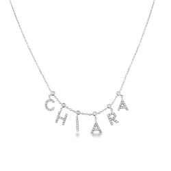 Necklace with CHIARA charms with diamonds