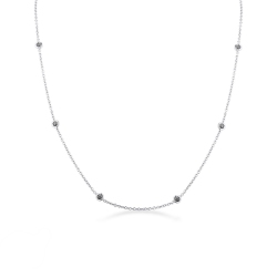 Necklace with black diamonds