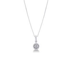 18k white gold pendant with diamond