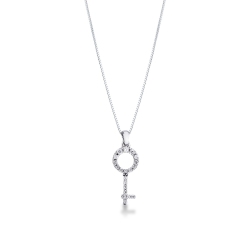 Key pendant with diamonds