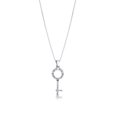 Key pendant with diamonds