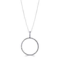 circle pendant with diamonds