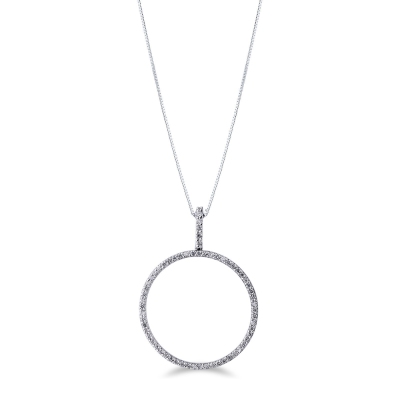 circle pendant with diamonds