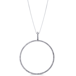 Big circle pendant with diamonds
