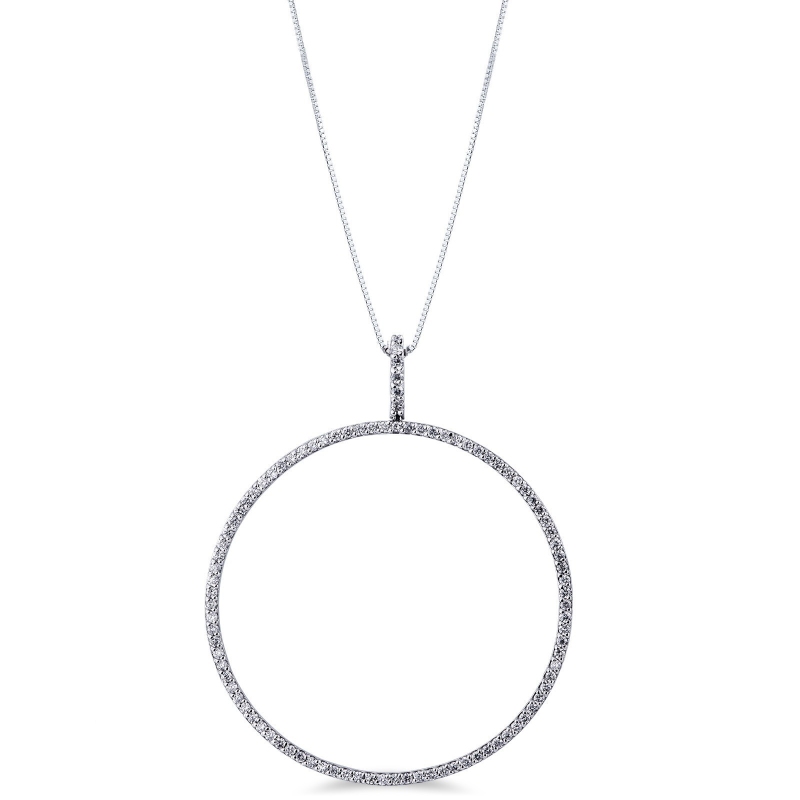 Big circle pendant with diamonds