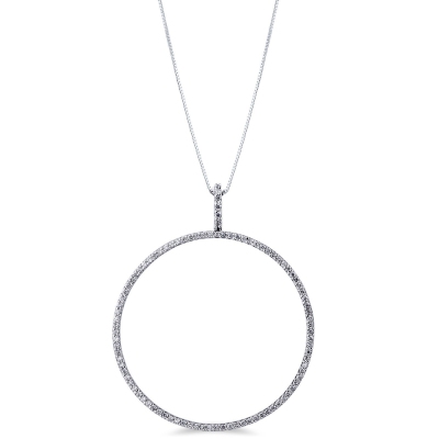 Big circle pendant with diamonds