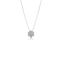 Little flower pendat with diamonds