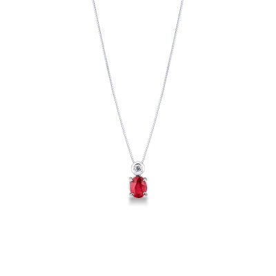 Ruby and diamond pendant
