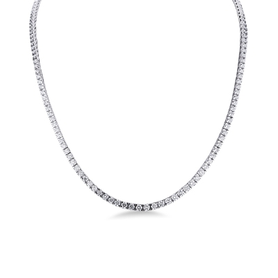 Gradueted diamond Tennis Chain White Gold Women