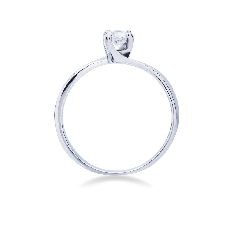 Solitario Promessa con diamante 0,25 ct Oro Bianco 18k