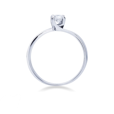 Solitario Promessa con diamante 0,25 ct Oro Bianco 18k