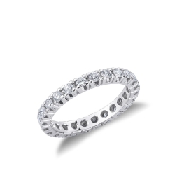 Anello Eternity Diamanti e Oro Bianco 18k 