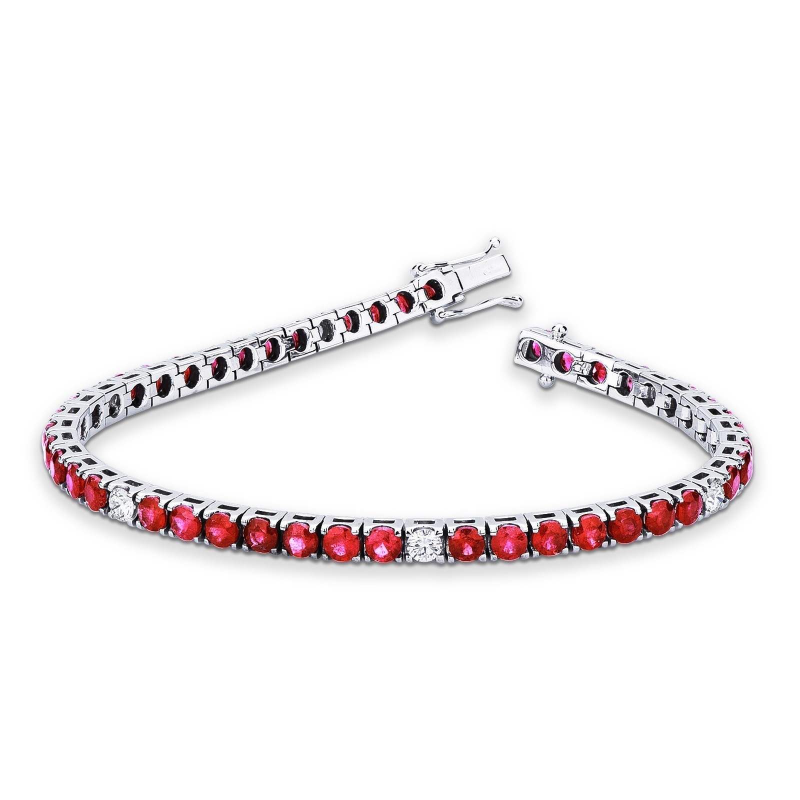 Bracciale Tennis Con Cristalli Per Donna, In Acciaio Inossidabile, Lunghezza 19 Cm, Regalo Di Compleanno Con Biglietto E Custodia