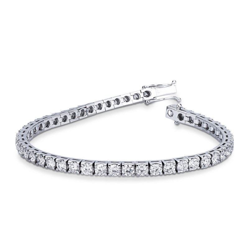Tennis bracelet in 18k white gold with diamonds