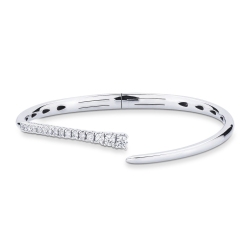 18k white gold fancy rigid bracelet with diamonds
