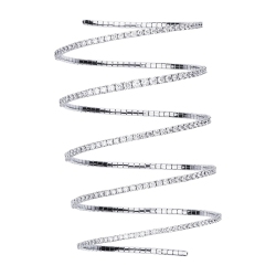 18k white gold spring bracelet with diamonds 