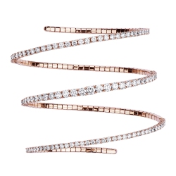 Rose gold 18k spring bracelet with diamonds 