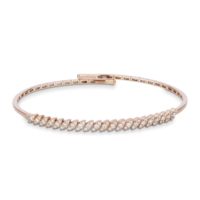 18k rose gold bracelet with diamonds