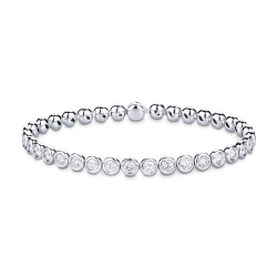 Bracciale Tennis Donna Diamanti Oro Bianco 18k