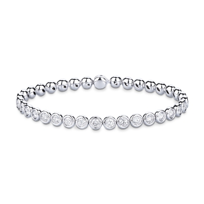 Bracciale Tennis Donna Diamanti Oro Bianco 18k