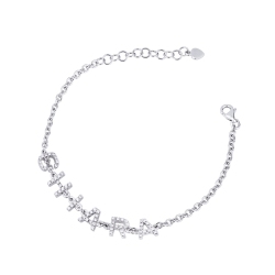 18k white gold bracelet with Chiara charm