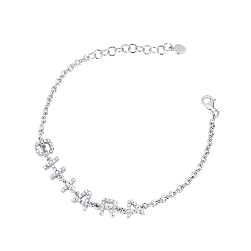 18k white gold bracelet with Chiara charm