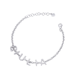 18k white gold bracelet with Giulia charm 