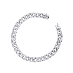 BRACCIALE CON BRILLANTI Classic Groumette MIS STANDARD 17,5CM. VEDI MISURE