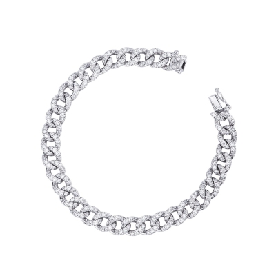 BRACCIALE CON BRILLANTI Classic Groumette MIS STANDARD 17,5CM. VEDI MISURE