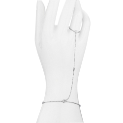 Slave bracelet with diamonds in 18k white gold