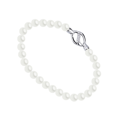 Bracelet with japanese pearls and white gold 18k and diamonds closure