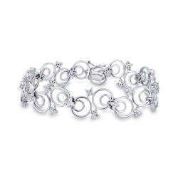 18k white gold fancy bracelet with diamonds