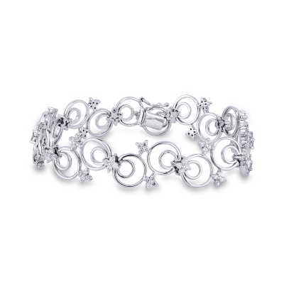 18k white gold fancy bracelet with diamonds