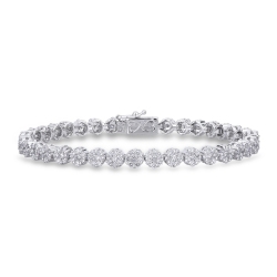 Illusion bracelet with diamonds