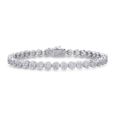 Illusion bracelet with diamonds