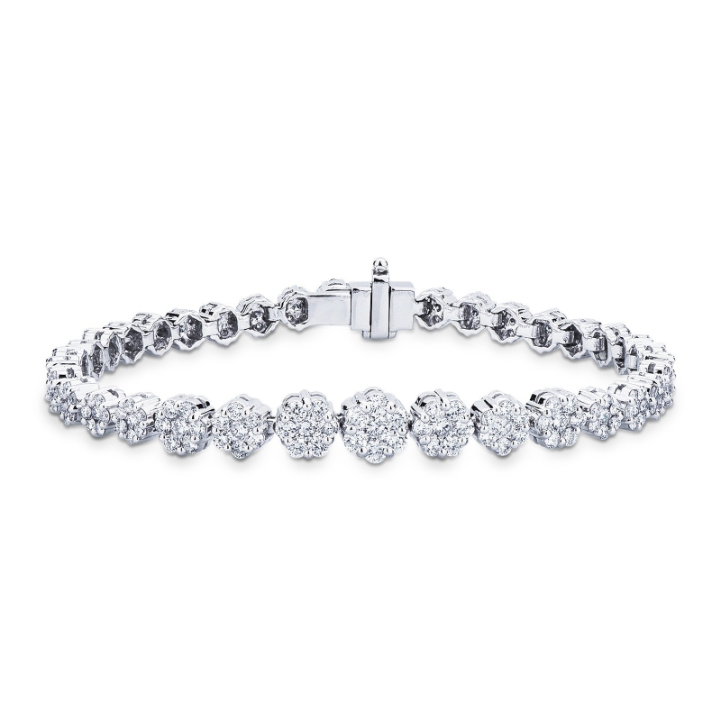 18k white gold illusion bracelet 