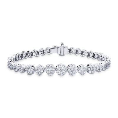 18k white gold illusion bracelet 