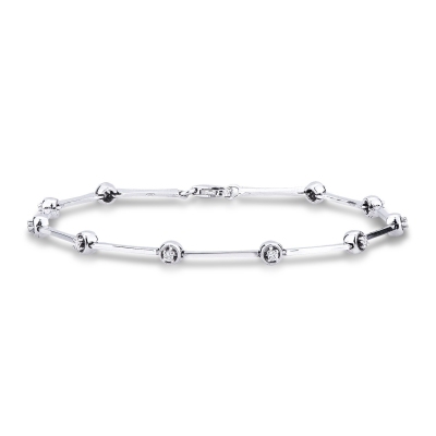 Segment Bracelet 18k White Gold with Diamond 