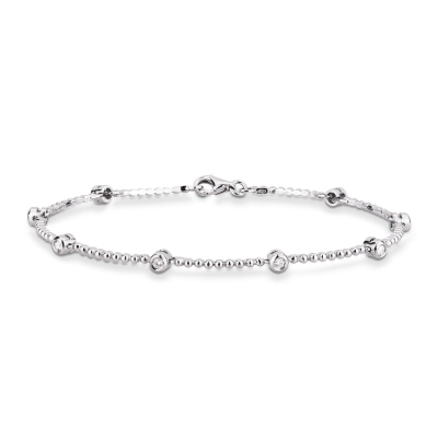 Segment Bracelet 18k White Gold with Diamond 