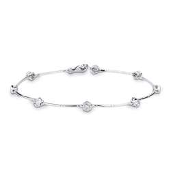 Segment Bracelet 18k White Gold with Diamond 
