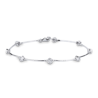 Segment Bracelet 18k White Gold with Diamond 