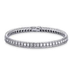 Fancy style tennis bracelet with diamonds