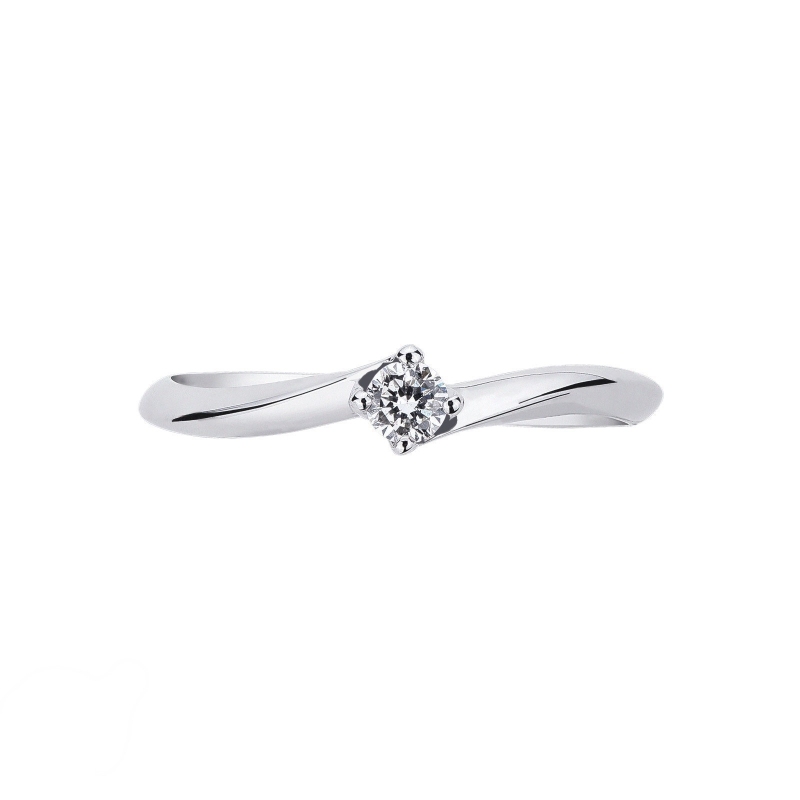 Anello solitario Emozione diamante 0,10 ct 