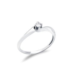 Anello solitario Emozione diamante 0,10 ct 